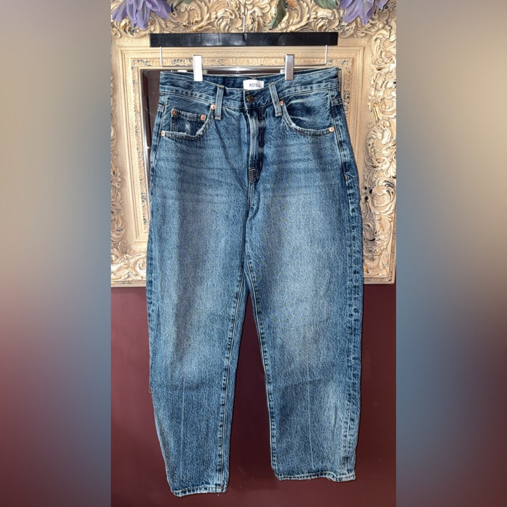 NWOT PISTOLA  LEXI MID RISE BOWED STRAIGHT JEAN - ARTISAN Size 27